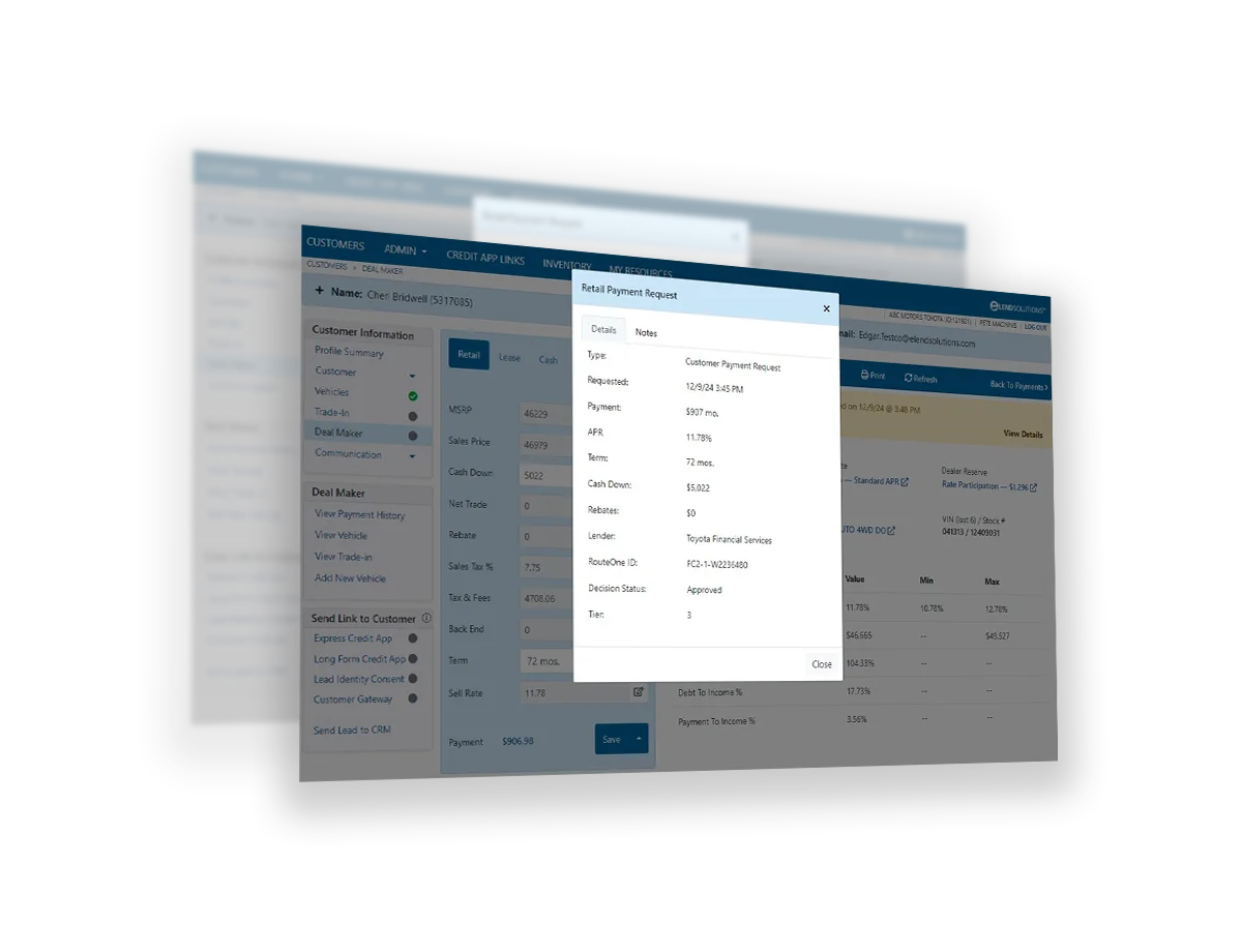 Lender Real Time Decisions